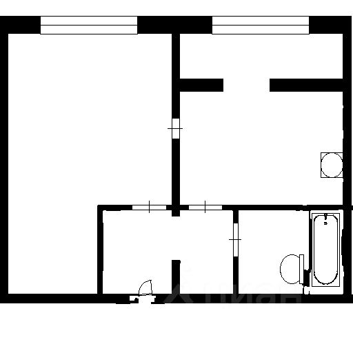 Планировка этой квартиры по данным Циан