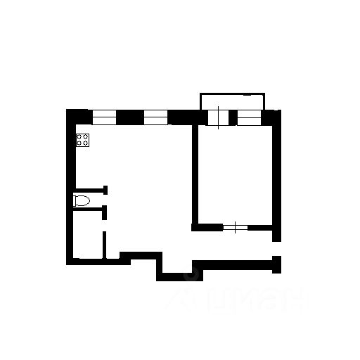 Планировка этой квартиры по данным Циан