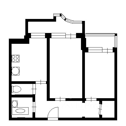 Планировка этой квартиры по данным Циан