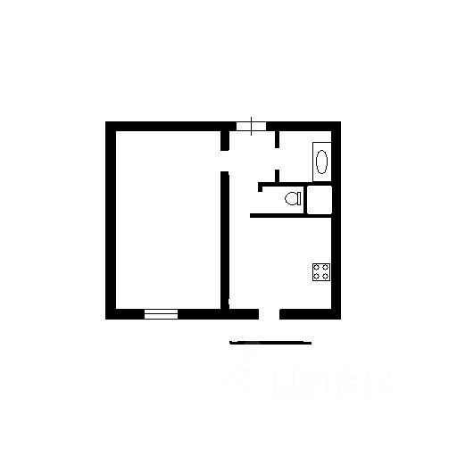 Планировка этой квартиры по данным Циан