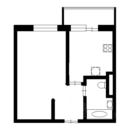 Планировка этой квартиры по данным Циан