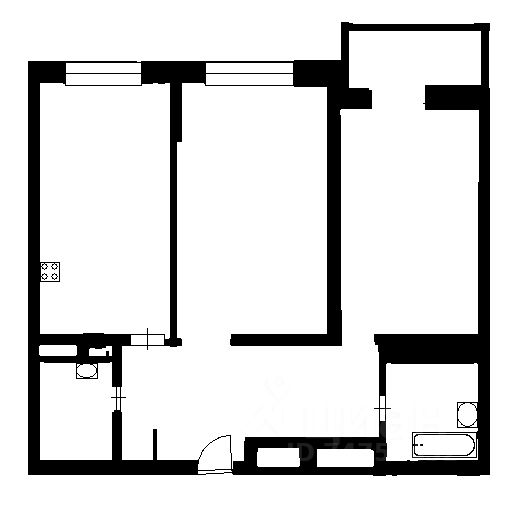 Планировка этой квартиры по данным Циан