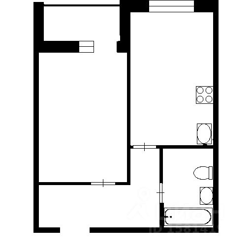 Планировка этой квартиры по данным Циан