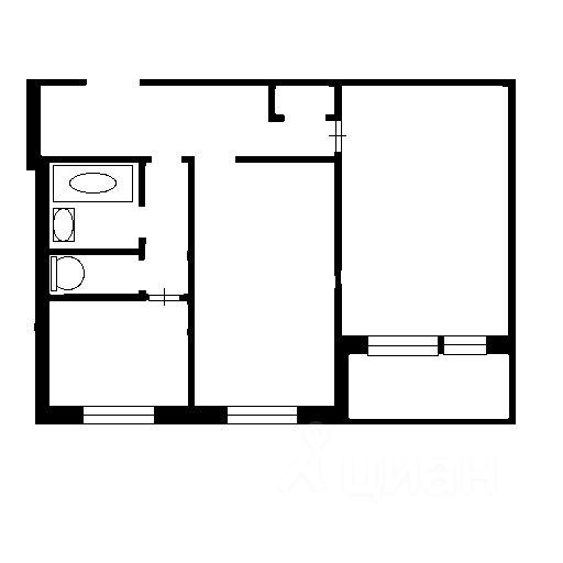 Планировка этой квартиры по данным Циан