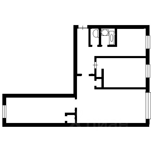 Планировка этой квартиры по данным Циан