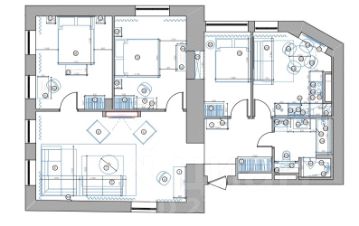 4-комн.апарт., 100 м², этаж 4