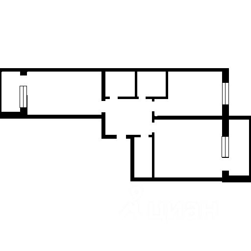 Планировка этой квартиры по данным Циан