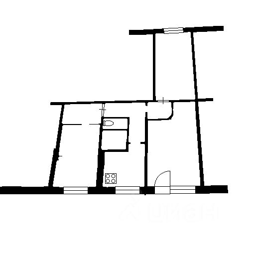 Планировка этой квартиры по данным Циан