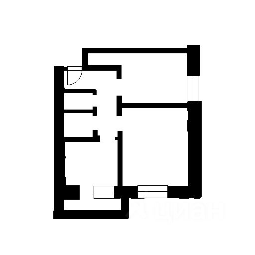 Планировка этой квартиры по данным Циан