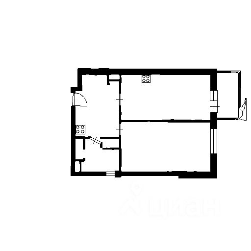 Планировка этой квартиры по данным Циан