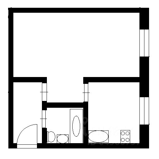 Планировка этой квартиры по данным Циан