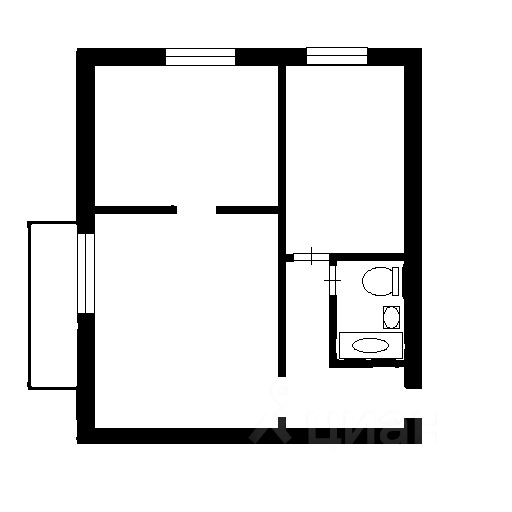 Планировка этой квартиры по данным Циан