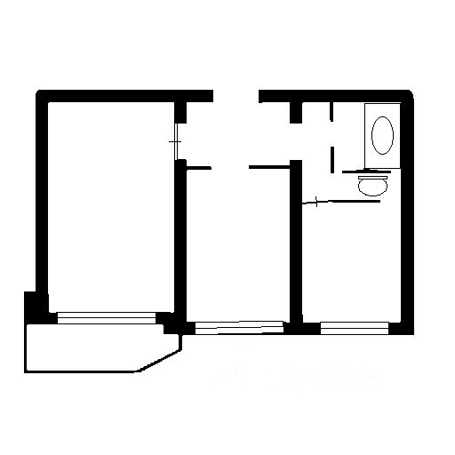 Планировка этой квартиры по данным Циан