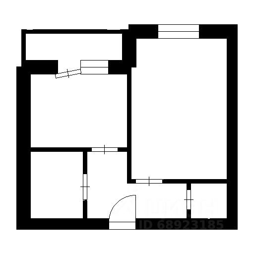 Планировка этой квартиры по данным Циан