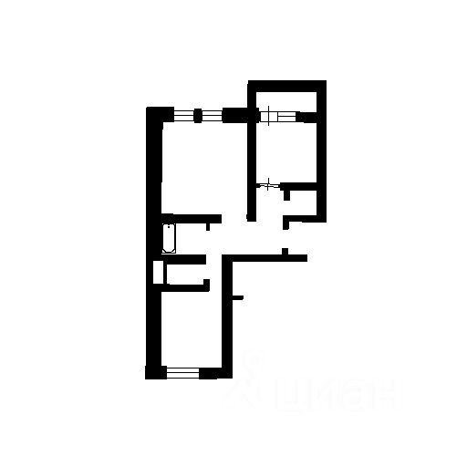 Планировка этой квартиры по данным Циан