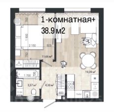 2-комн.кв., 63 м², этаж 4