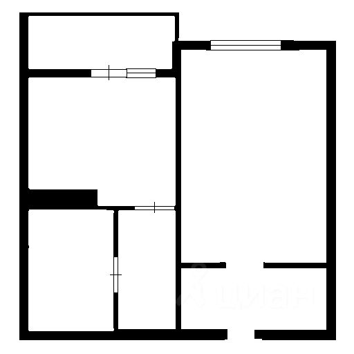 Планировка этой квартиры по данным Циан