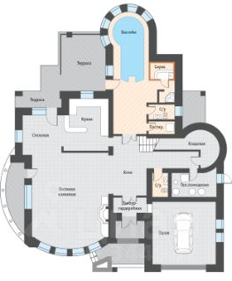 2-этаж. дом 383 м²