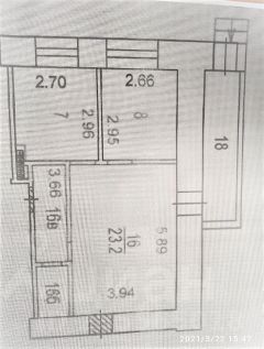 2-комн.апарт., 54 м², этаж 1