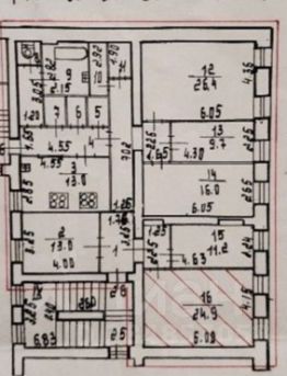 комната 167/25 м², этаж 1