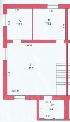 часть 3-этаж. дома 270 м²