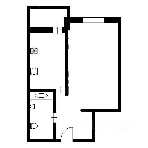 Планировка этой квартиры по данным Циан