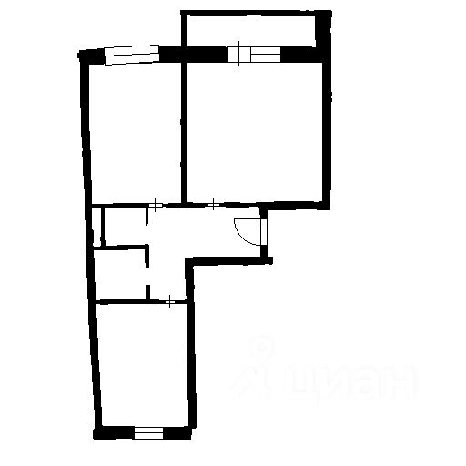 Планировка этой квартиры по данным Циан