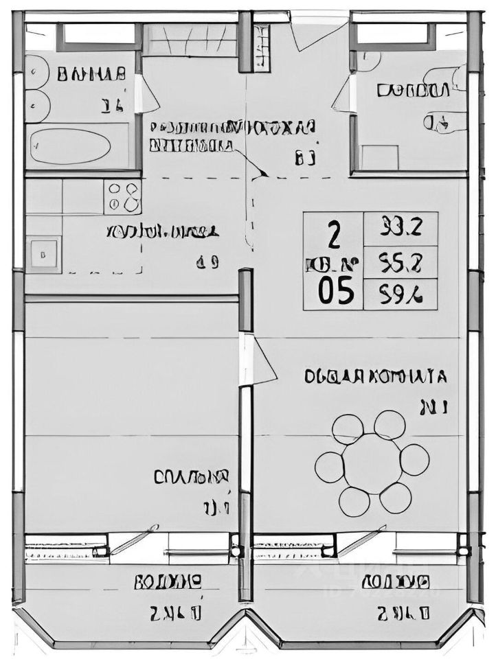 Планировка этой квартиры по данным Циан