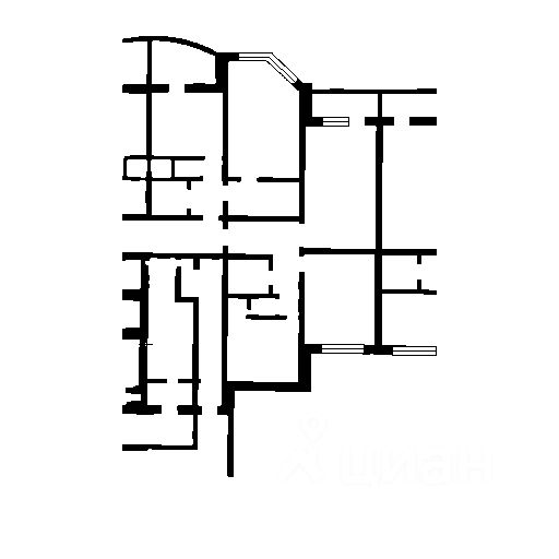 Планировка этой квартиры по данным Циан