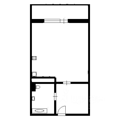 Планировка этой квартиры по данным Циан