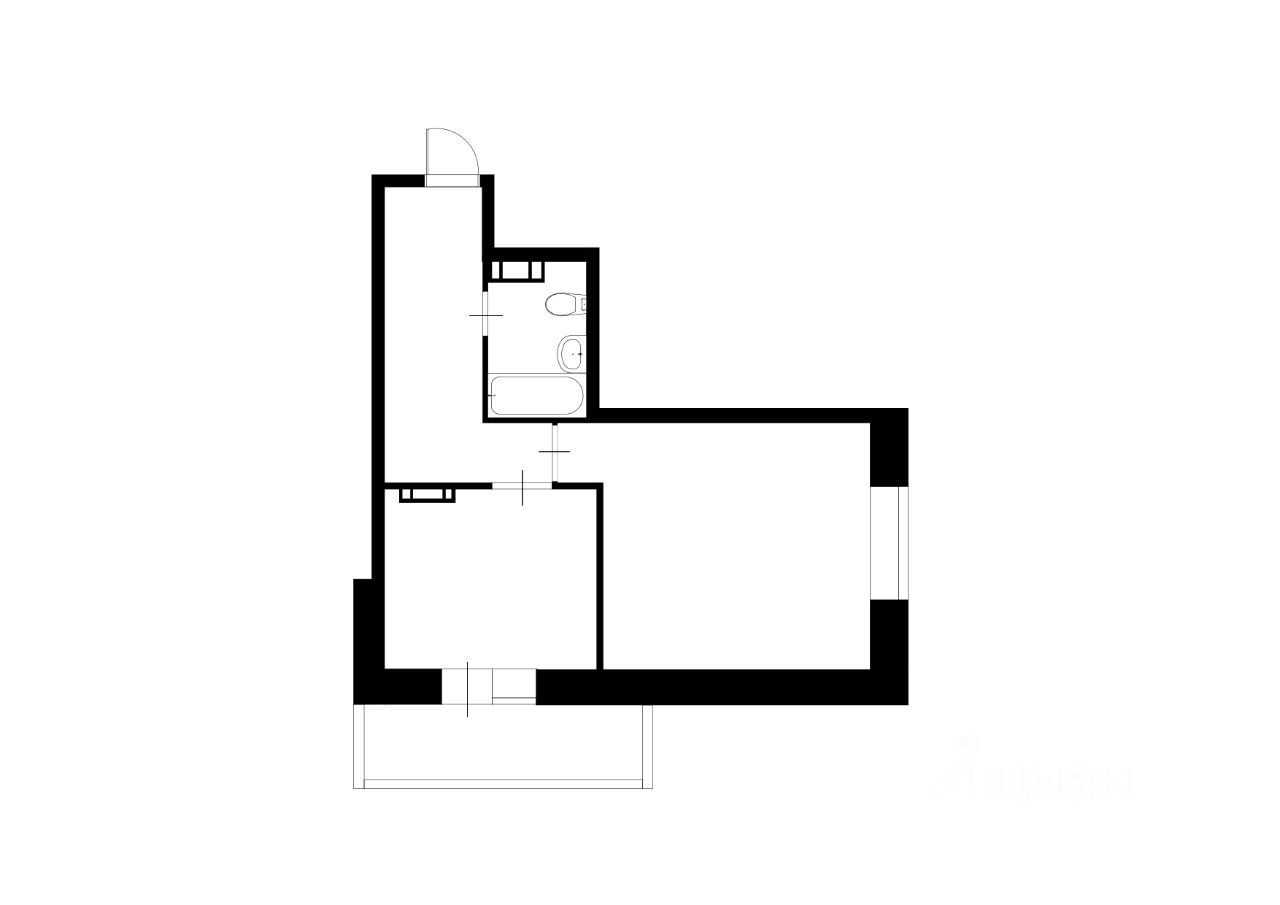 Планировка этой квартиры по данным Циан