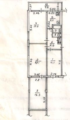 3-комн.кв., 73 м², этаж 2