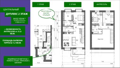 4-комн.кв., 119 м², этаж 2