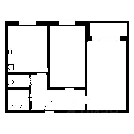 Планировка этой квартиры по данным Циан