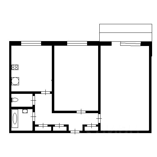 Планировка этой квартиры по данным Циан