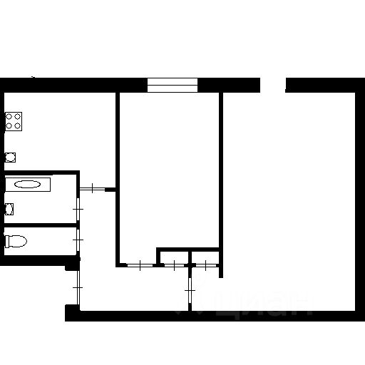 Планировка этой квартиры по данным Циан