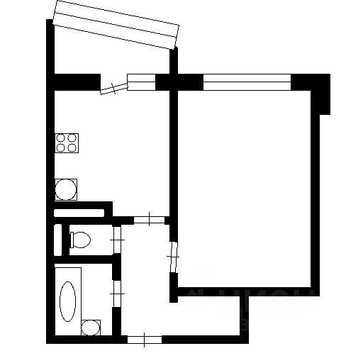 Планировка этой квартиры по данным Циан