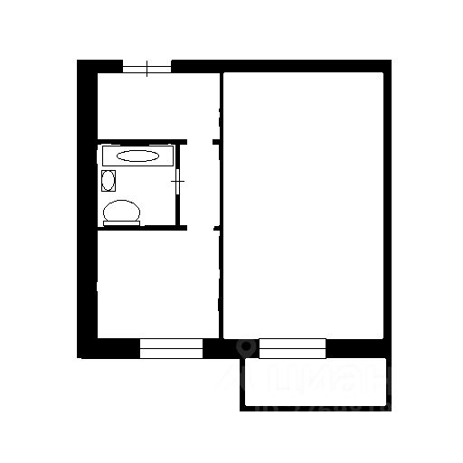 Планировка этой квартиры по данным Циан