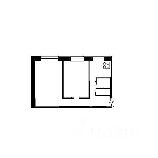 Планировка этой квартиры по данным Циан
