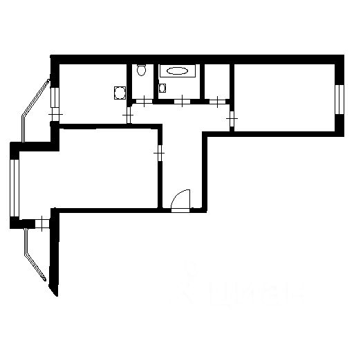 Планировка этой квартиры по данным Циан