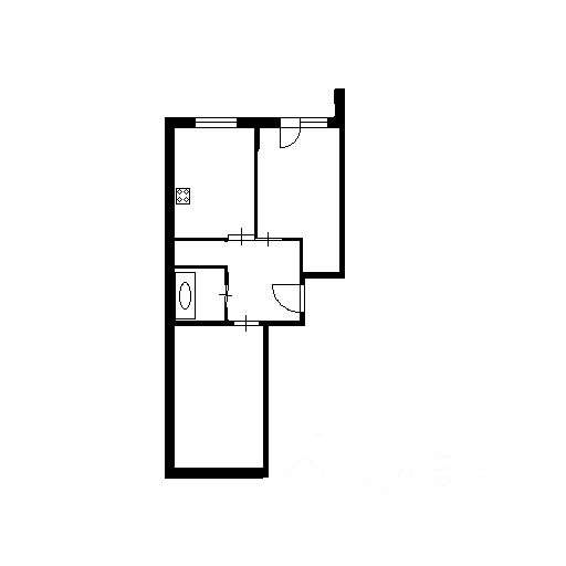 Планировка этой квартиры по данным Циан