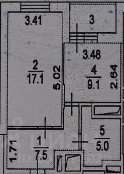 1-комн.кв., 42 м², этаж 4