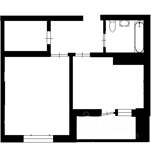 Планировка этой квартиры по данным Циан