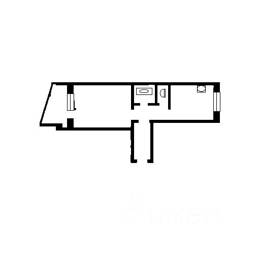Планировка этой квартиры по данным Циан
