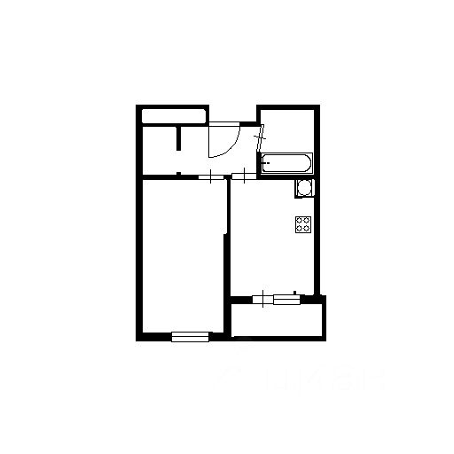 Планировка этой квартиры по данным Циан