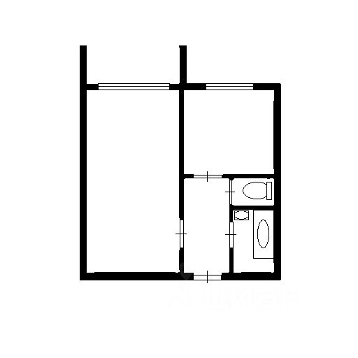 Планировка этой квартиры по данным Циан