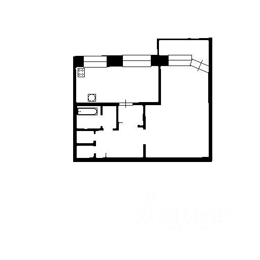 Планировка этой квартиры по данным Циан
