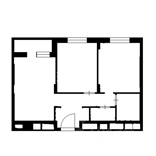 Планировка этой квартиры по данным Циан