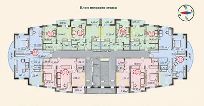 2-комн.кв., 76 м², этаж 7