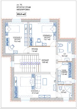 2-этаж. дом 211 м²